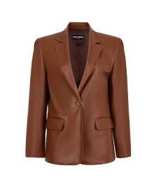 Nocturne Shoulder Pad Pleather Blazer at Macys