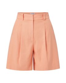 Noemi High-Waisted Coral Linen Short at Veronica Beard