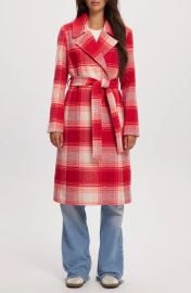 Noize Katja Vegan Wool Plaid Coat at Nordstrom Rack