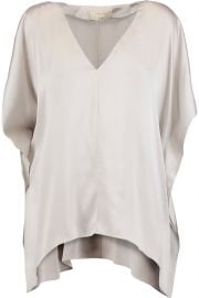 Nola draped washed stretch-silk top at The Outnet