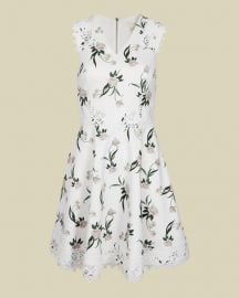  Nolla Elderflower V Neck Skater Dress by Ted Baker at Ted Baker