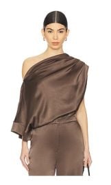 Nonchalant Label Kenzie Top In Chocolate at Revolve