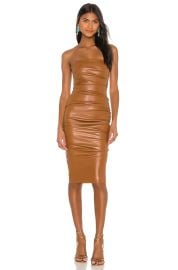 Nookie Posse x REVOLVE Faux Leather Midi Dress at Revolve