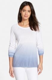 Nordstrom Collection and39Lulaand39 Dip Dye Cotton Blend Sweater at Nordstrom