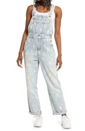 Nordstrom Cristina Martinez Cotton Denim Overalls in Blue Paintbrush Strokes  at Nordstrom