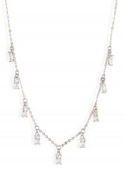 Nordstrom Cubic Zirconia Baguette Shaker Necklace   Nordstrom at Nordstrom