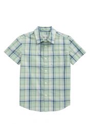 Nordstrom Poplin Button-Up Shirt in Green Pale Jade Plaid at Nordstrom