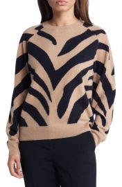 Nordstrom Zebra Stripe Cashmere Sweater at Nordstrom