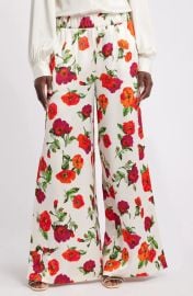 Nordstrom x Harlem s Fashion Row Harbison Floral Wide Leg Pants at Nordstrom