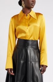 Nordstrom x Harlem s Fashion Row Megan Renee Silk Button Up Shirt at Nordstrom