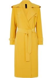 Norma Kamali - Belted cady trench coat at Net A Porter