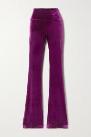 Norma Kamali - Stretch-velvet bootcut pants at Net A Porter