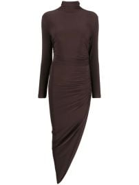 Norma Kamali Asymmetric roll-neck Gathered Gown - at Farfetch