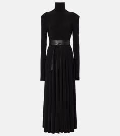 Norma Kamali Belted turtleneck midi dress at Mytheresa