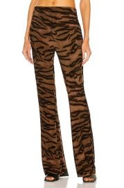 Norma Kamali Boot Pant in Brown Tiger FWRD at FWRD