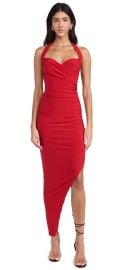 Norma Kamali Cayla Side Drape Gown Tiger Red XL at Shopbop