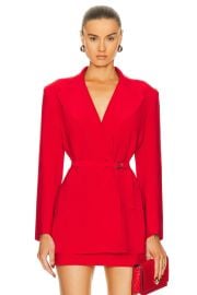 Norma Kamali Classic Double Breasted Jacket in Tiger Red at FWRD