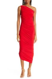 Norma Kamali Diana Asymmetric One-Shoulder Midi Dress at Nordstrom