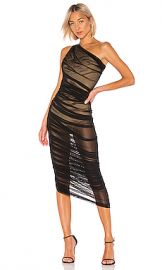 Norma Kamali Diana Gown in Black Mesh from Revolve com at Revolve