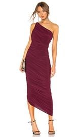 Norma Kamali Diana Gown in Plum at Revolve