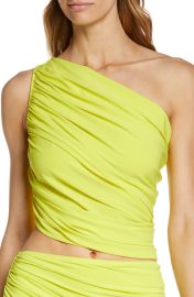 Norma Kamali Diana One-Shoulder Swim Top in Yellow  at Nordstrom