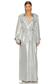 Norma Kamali Double Breasted Trench To Floor at Revolve