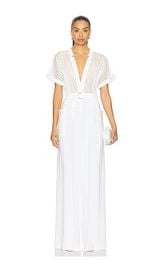 Norma Kamali Geralyn Jumpsuit In Snow White at Revolve