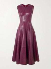 Norma Kamali Grace Paneled Dress in Plum at Net a Porter