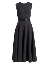 Norma Kamali Grace Stretch Cotton Belted Sleeveless Midi Dress at Saks Fifth Avenue