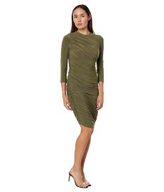 Norma Kamali Long Sleeve Diana Dress To Knee com at Zappos