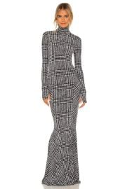 Norma Kamali Long Sleeve Turtle Fishtail Gown at Revolve