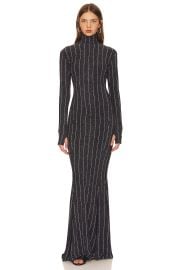 Norma Kamali Long Sleeve Turtle Fishtail Gown at Revolve