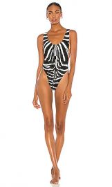 Norma Kamali Merissa One Piece in Large Zebra from Revolve com at Revolve