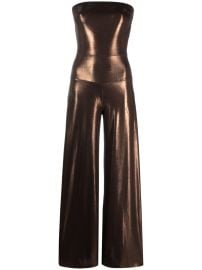 Norma Kamali Metallic off-shoulder Jumpsuit - Farfetch at Farfetch