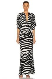 Norma Kamali Obie Gown in Large Zebra  FWRD at Forward