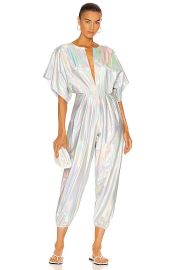 Norma Kamali Rectangle Jog Jumpsuit in Hologram FWRD at Forward