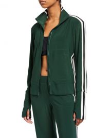 Norma Kamali Side-Stripe Turtle Track Jacket at Neiman Marcus