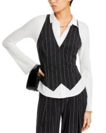 Norma Kamali Simple Pinstripe Vest Bloomingdales at Bloomingdales