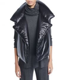 Norma Kamali Sleeping Bag Open-Front Puffer Vest at Neiman Marcus