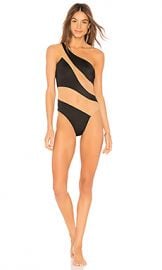 Norma Kamali Snake Mesh Mio One Piece in Black from Revolve com at Revolve