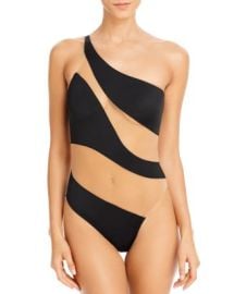 Norma Kamali Snake Mesh Stripe One Piece Swimsuit Bloomingdale39s at Bloomingdales