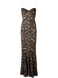 Norma Kamali Strapless Lace Gown at Farfetch