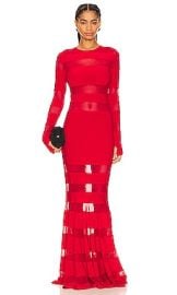 Norma Kamali X Revolve Spliced Dress Fishtail Gown In Tiger Red at Revolve