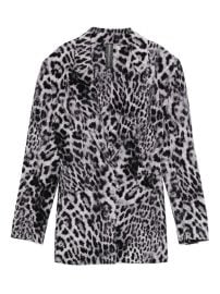 Norma Kamali leopard-print Blazer Grey at Farfetch