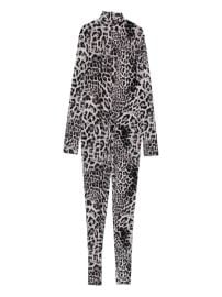 Norma Kamali leopard-print Turtleneck Jumpsuit Black at Farfetch
