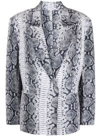 Norma Kamali single-breasted python-print Blazer - at Farfetch