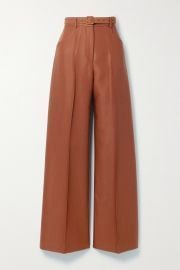 Norman Belted Twill Wide-Leg Pants by Gabriela Hearst at Net a Porter