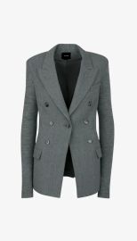 Not A DB Blazer With Jersey Sleeve - Charcoal Grey SMYTHE at Smythe