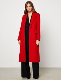 Notch Collar Single-Breasted Riding Coat - at BCBGMAXAZRIA