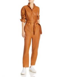 Notes du Nord Nixon Belted Leather Jumpsuit Women - Bloomingdale s at Bloomingdales